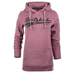 Spitzbub Damen Hoodie Pullover mit Kapuze Kapuzenpullover Retro-Design in Rosa (as3, Alpha, l, Regular, Regular, L) von Spitzbub