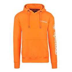 Spitzbub Herren Hoodie Pullover mit Kapuze Kapuzenpullover Sportshoodie mit Ärmelprint in Orange (S) von Spitzbub