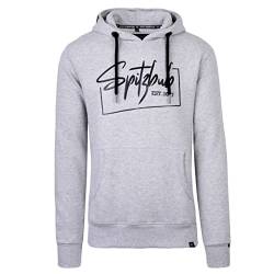 Spitzbub Herren Hoodie Pullover mit Kapuze Kapuzenpullover Street-Design in Grau (as3, Alpha, 3X_l, Regular, Regular, 3XL) von Spitzbub