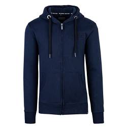 Spitzbub Herren Hoodie Pullover mit Kapuze Sweatjacke Kapuzenpullover Lenny Grau/Blau in L von Spitzbub