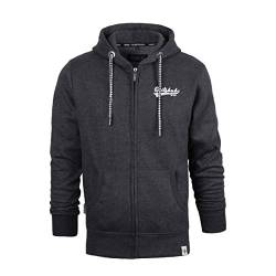 Spitzbub Herren Hoodie Pullover mit Kapuze Sweatjacke Zipper Kapuzenpullover mit Reißverschluss Klaus (L, Schwarz) von Spitzbub