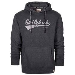 Spitzbub Herren Hoodie Pullover mit Kapuze Sweatshirt Kapuzenpullover Emil Dunkelgrau (3XL) von Spitzbub