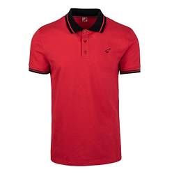 Spitzbub Herren Poloshirt Polohemd mit Stick minimalStreet in Rot (M, Rot) von Spitzbub