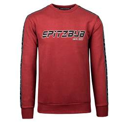 Spitzbub Herren Pullover Crewneck Sweatshirt Race-Print in Rot (as3, Alpha, m, Regular, Regular, M) von Spitzbub