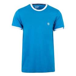 Spitzbub Herren T-Shirt Shirt mit Print oder Stick Full Sports (L, Blau) von Spitzbub