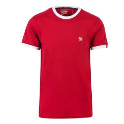 Spitzbub Herren T-Shirt Shirt mit Print oder Stick Full Sports (L, Rot) von Spitzbub