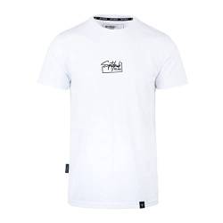 Spitzbub Herren T-Shirt Shirt mit Print oder Stick Signature in weiß (XXL) von Spitzbub