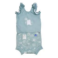 Splash About kleine Mädchen Happy Nappy Costume Einteiliger Badeanzug, Sunny Bear, von Splash About