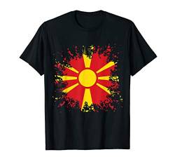 Mazedonien Flagge Mazedonische Fahne T-Shirt Mazedonier T-Shirt von Splash Flaggen
