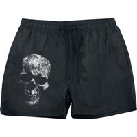 Splattered Skull Badeshort - S bis XXL - für Männer - Größe M - schwarz von Splattered Skull