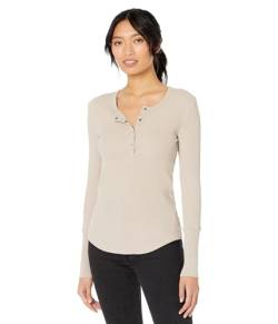 Splendid Damen Tee Henley-Hemd, Latte, Klein von Splendid