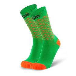 Splends Tennissocke Kick Serve Grün Damen, Herren und Unisex - weiße Socken aus Coolmax - ideale Sportsocken für Jungen und Mädchen und kalte Tage 35-38 (36) von Splends