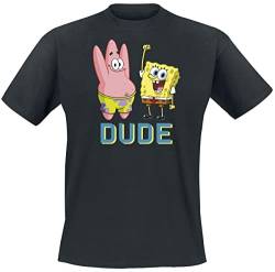 Spongebob Schwammkopf Patrick und Spongebob - Dude Männer T-Shirt schwarz S von Spongebob Schwammkopf