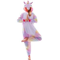 Spooktacular Creations Unisex Erwachsene Pyjama Schlafanzug, Plüsch Damen Herren Jumpsuit Jumpsuit Einhorn Tier Kostüm Halloween Karneval Kostüm (Medium) von Spooktacular Creations