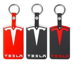 Sporgo Schlüssel Karten Halter für Tesla Model 3, Silikon Schlüsselkartenhalter Schutz, Model Y Schutzhülle Schlüsselanhänger, Auto Schlüssel Kartenhalter Ersetzen Zubehör für Tesla (3PC) von Sporgo