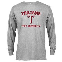 NCAA Retro Distressed Vintage Langarm T-Shirt, Troy Ah, Groß von Sport Your Gear