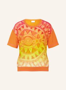 Sportalm T-Shirt Im Materialmix orange von Sportalm