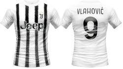 Sportbaer Dusan Vlahovic Fußballtrikot Saison 2022 2023. Weiß Schwarzes Trikot Nummer 9. Heimtrikot. Offiziell autorisierte Replik. Erwachsenen- und Kindergrößen. (8 Jahre) von Sportbaer