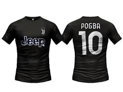 Sportbaer Paul Pogba Fußballtrikot Saison 2022 2023. Schwarzes Trikot Nummer 10. Auswärtstrikot. Offiziell autorisierte Nachbildung. Erwachsene Kindergrößen. (6 Jahre) von Sportbaer