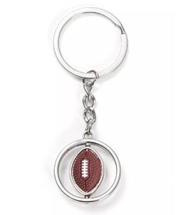 Sportigo® Drehbarer American Football Schlüsselanhänger in 3D Optik/Football Footballspieler Fan Ball Geschenk Geschenkidee von Sportigo