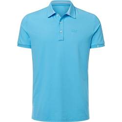 Sportkind Jungen & Herren Tennis, Golf, Segeln, Funktions Poloshirt Kurzarm, UV-Schutz, atmungsaktiv, hellblau, Gr. XXL von Sportkind