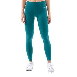 Sportkind Mädchen & Damen Fitness, Sport 7/8 Lange Leggings, Yogahose, Mid Waist, Blickdicht, atmungsaktiv, Petrol grün, Gr. 146 von Sportkind