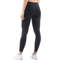 Sportkind Mädchen & Damen Fitness, Sport 7/8 Lange Leggings, Yogahose, Mid Waist, Blickdicht, atmungsaktiv, schwarz, Gr. 128 von Sportkind