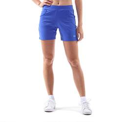 Sportkind Mädchen & Damen Tennis, Fitness, Bermuda Shorts mit Taschen, atmungsaktiv, UV-Schutz, Kobaltblau, Gr. XL von Sportkind