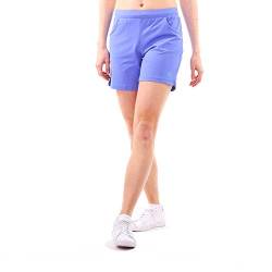Sportkind Mädchen & Damen Tennis, Fitness, Bermuda Shorts mit Taschen, atmungsaktiv, UV-Schutz, Kornblumen blau, Gr. 158 von Sportkind