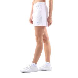 Sportkind Mädchen & Damen Tennis, Fitness, Bermuda Shorts mit Taschen, atmungsaktiv, UV-Schutz, Weiss, Gr. XL von Sportkind