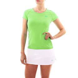 Sportkind Mädchen & Damen Tennis, Fitness, Sport T-Shirt, Rundhals, UV-Schutz UPF 50+, atmungskativ, Kurzarm, hellgrün, Gr. 128 von Sportkind
