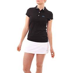 Sportkind Mädchen & Damen Tennis, Golf, Sport Poloshirt Kurzarm, UV-Schutz UPF 50+, atmungsaktiv, schwarz, Gr. 152 von Sportkind