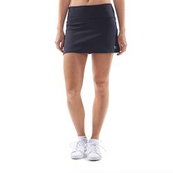 Sportkind Mädchen & Damen Tennis, Hockey, Golf Basic Skort, Rock mit Innenhose, atmungsaktiv, UV-Schutz, Navy blau, Gr. XXL von Sportkind