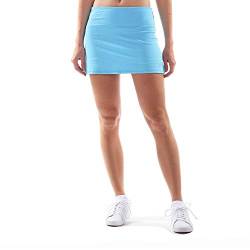 Sportkind Mädchen & Damen Tennis, Hockey, Golf Basic Skort, Rock mit Innenhose, atmungsaktiv, UV-Schutz, hellblau, Gr. 164 von Sportkind