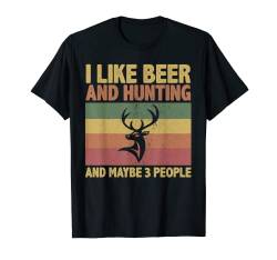 Ich mag Bier und Jagd Funny Hunter Hunting T-Shirt von Sports Legendz