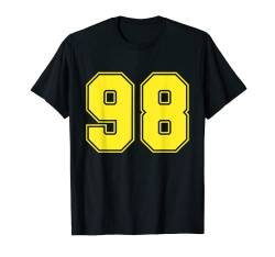 Lucky Number #98 Gelb | Sport Spieler Fan Geburtstag Trikot T-Shirt von Sports Legendz