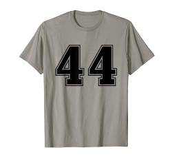 Nummer #44 schwarz Sport Fan Trikot Nummer T-Shirt von Sports Legendz