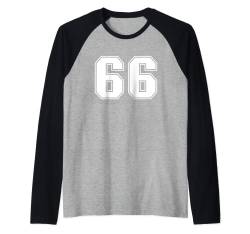 Nummer 66 Sporttrikot Glückszahl Raglan von Sports Legendz