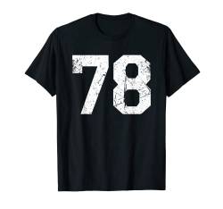 Sporttrikot Nummer 78 Glückszahl Retro Vintage T-Shirt von Sports Legendz