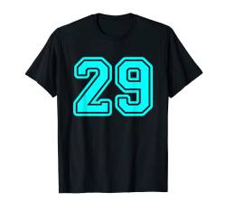 Trikot #29 Cyan Sports Teamspieler Fan Trikot Nummer 29 T-Shirt von Sports Legendz