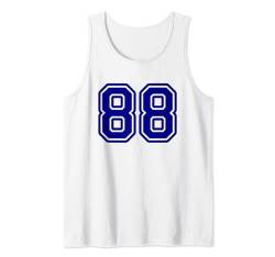 Trikot #88 blau Nummer 88 Tank Top von Sports Legendz