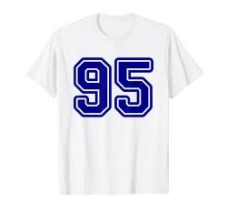 Trikot #95 Marineblau Sport Team Trikot Nummer 95 T-Shirt von Sports Legendz