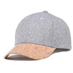 Baseballcap Classic Kork Klassische Cap mit Kork Schirm verstellbar (Hellgrau) von Sporty