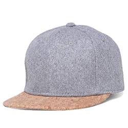 Classic Kork Snapback Cap mit geradem Shirm Cork (hellgrau) von Sporty