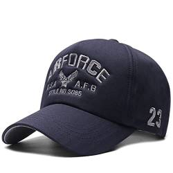 Sporty Baseballcap Airforce U.S.A. Retro Flugzeug Oldschool Kappe Mütze Cap Schirmmütze Basecap USA verstellbar (Navy) von Sporty