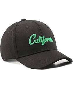 Sporty Baseballcap California USA Travel Cotton Trucker Cap (Schwarz) von Sporty