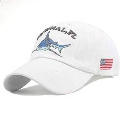 Sporty Baseballcap Original FL Hai Captain Florida Fisher Angler Vintage USA Anglerkappe Retro Anker MARITIM Cap Fischer Mütze Basecap von Sporty