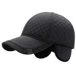 Sporty Winter Baseballcap mit Ohrenklappen Herren Schirmmütze Ohrenschutz Wintercap Cap (Grau) von Sporty