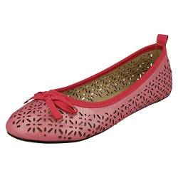 Spot On Flache Ballerina-Schuhe für Mädchen, - Fuchsia (Pink) - Größe: 32 EU Kinder von Spot on