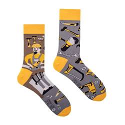 Spox Sox Casual Unisex für Damen und Herren – lustige, mehrfarbige, bunte, verrückte, unterschiedliche, gemusterte Socken für Individualisten, Gr. 36-39, Bastler von Spox Sox